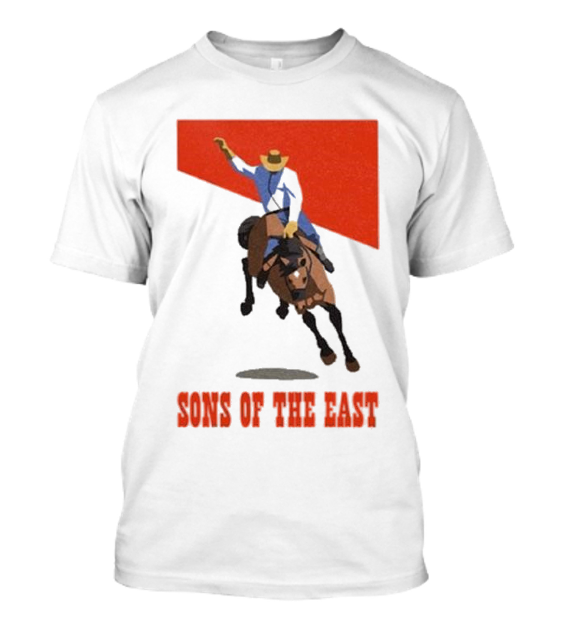 Sons Of The East Cowboy Riding Bucking Horse T-Shirt