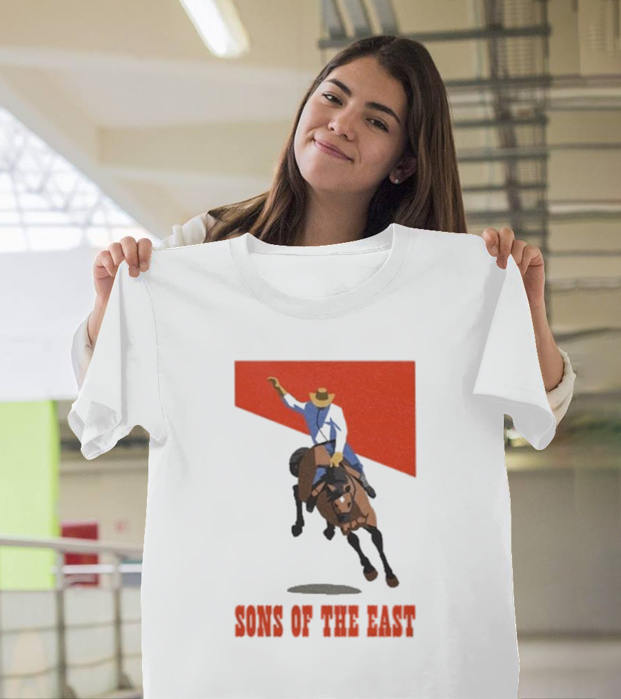 Sons of the East Cowboy Riding Bucking Horse T-Shirt