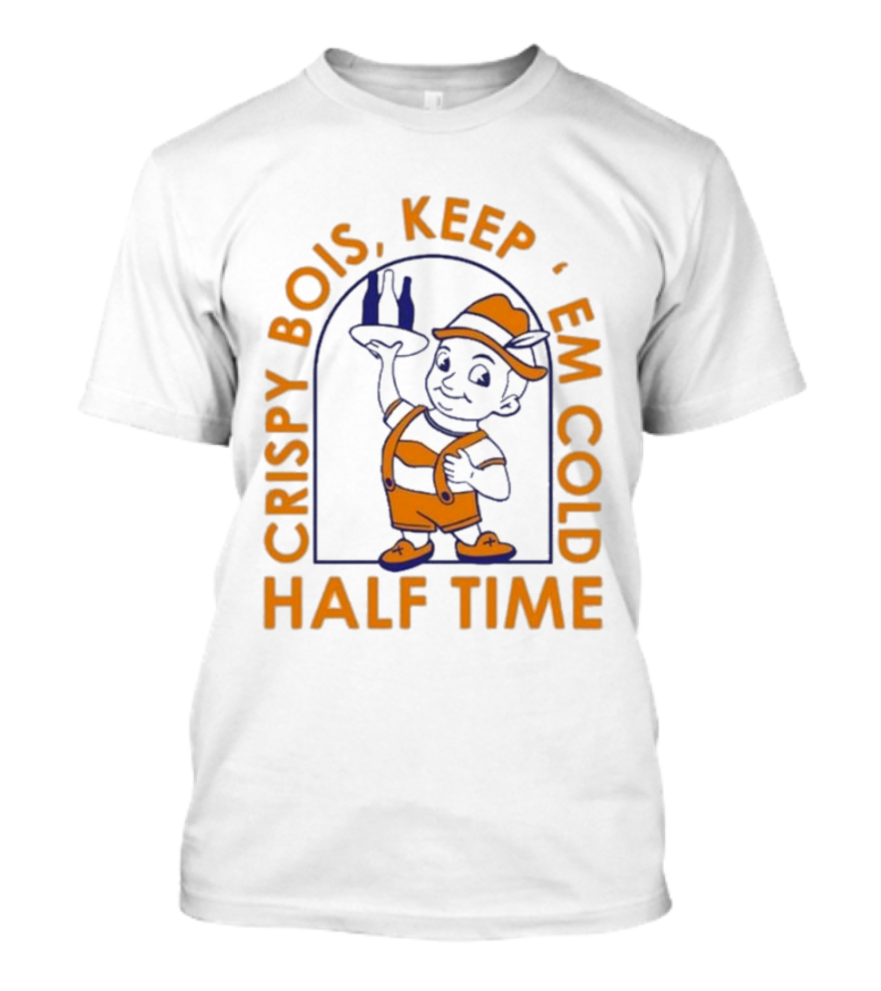 Crispy Bois Keep 'Em Cold Half Time Bartender Character T-Shirt