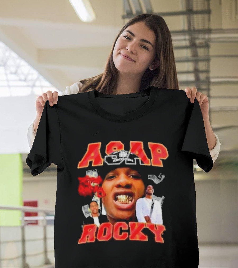 ASAP Rocky Urban Style Iconic Portrait Collage T-Shirt