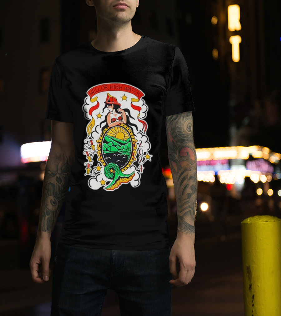 Hell Or High Water Mermaid Asheville T-Shirt