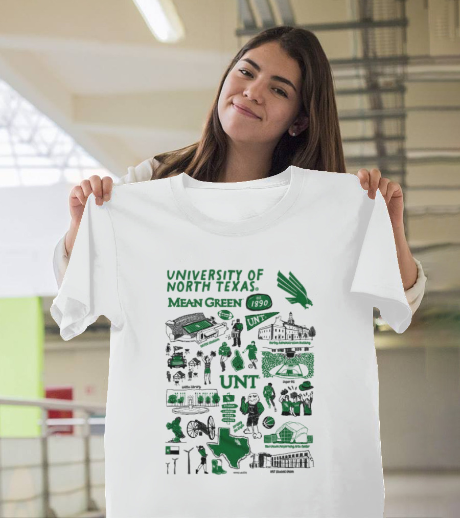 University of North Texas Mean Green 1890 UNT Campus Montage Toddler T-Shirt