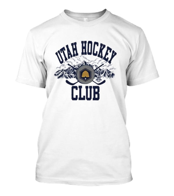 Utah Hockey Club State Flag Mountain Emblem T-Shirt