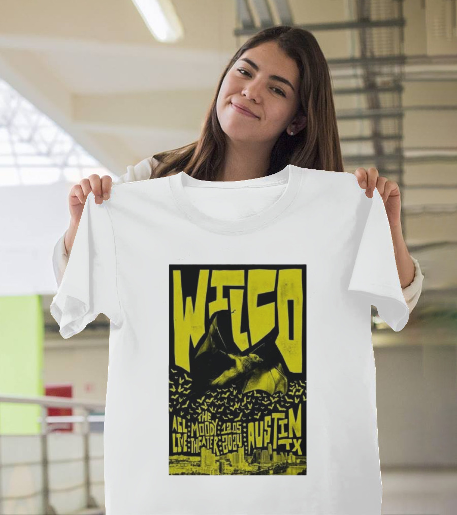 Wilco ACL Live at the Moody Theater 12.05.2024 Austin TX Tour Bat T-Shirt