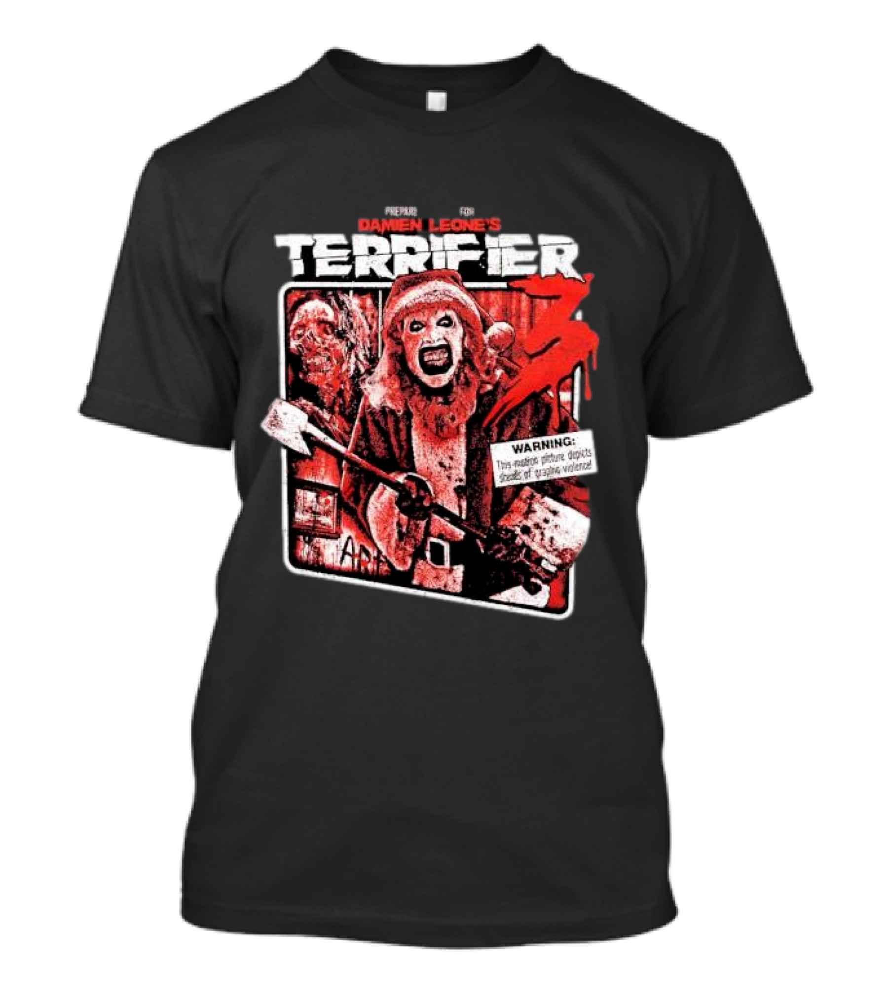 Prepare For Damien Leone's Terrifier 3 Warning Graphic Violence T-Shirt