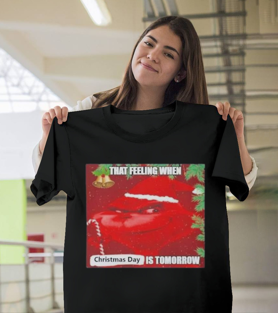 That Feeling When Christmas Day Is Tomorrow Santa Grinch T-Shirt