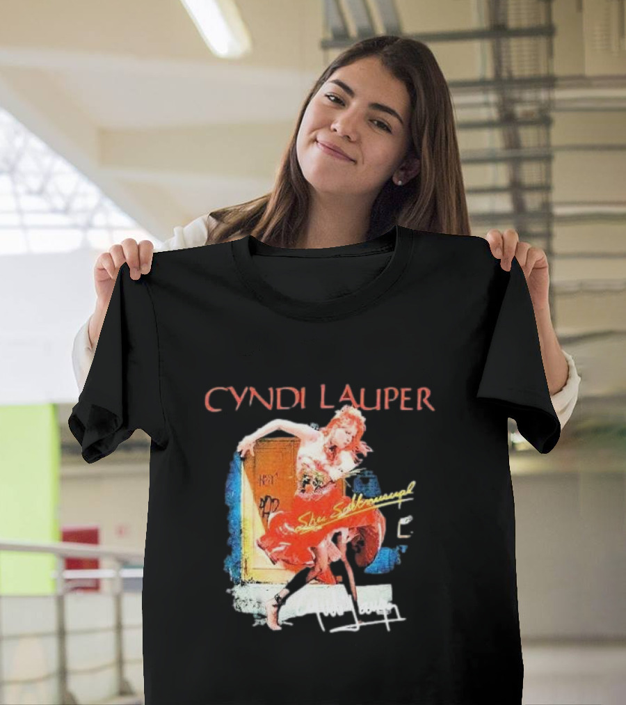 Cyndi Lauper She's So Unusual Retro Album T-Shirt