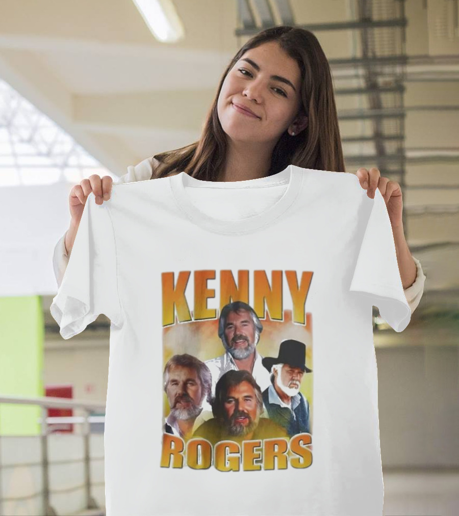 Kenny Rogers Multiple Portrait Collage T-Shirt
