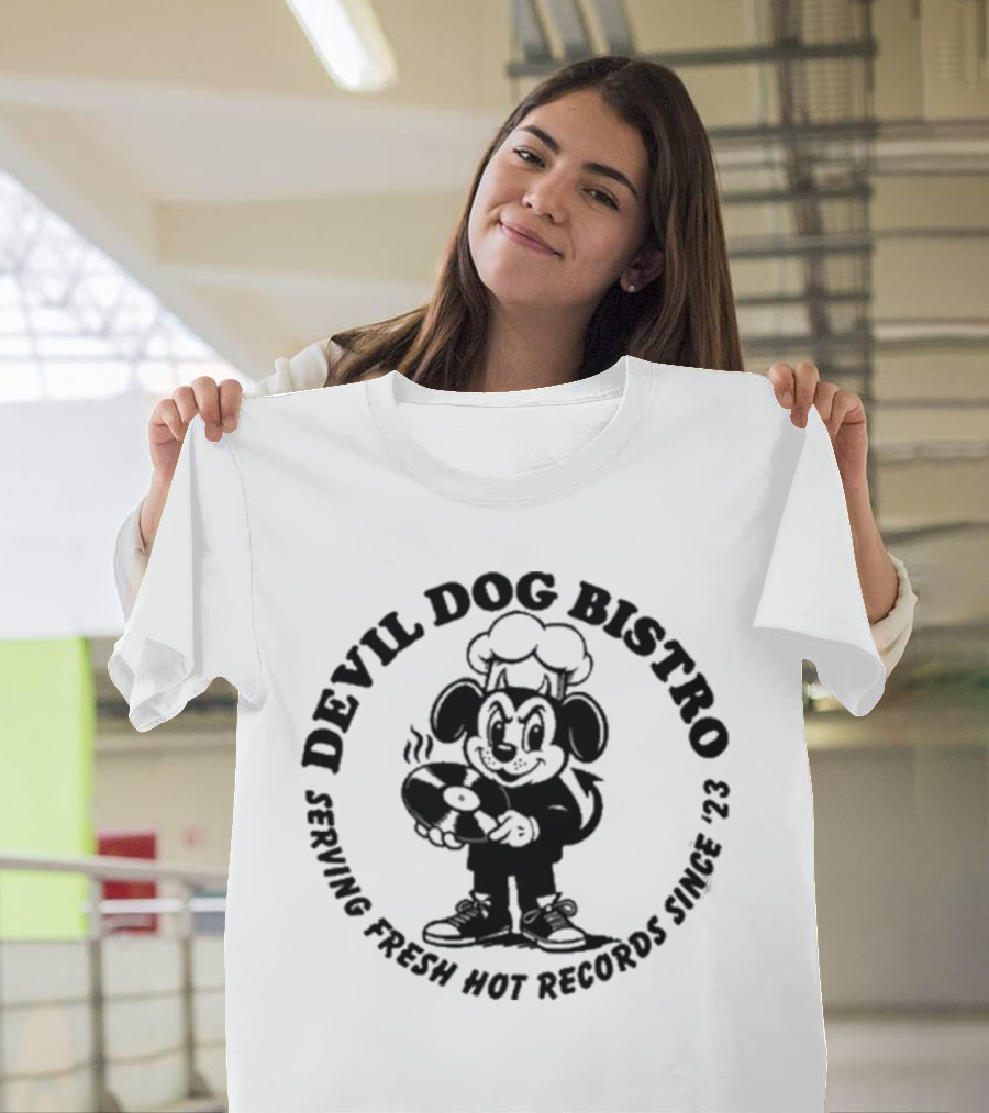 Devil Dog Bistro Fresh Hot Records Culinary Mascot Since ’23 T-Shirt