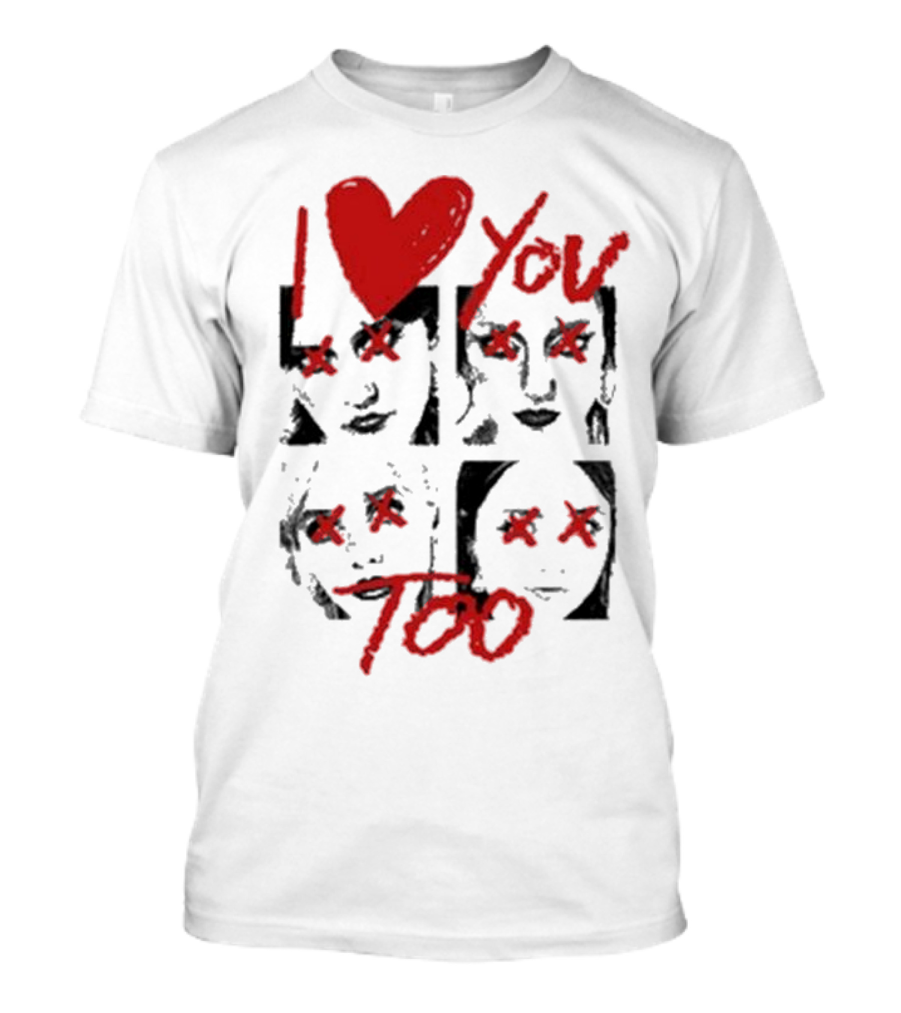 Teen Jesus And The Jean Teasers I Love You Too Eyes Crossed T-Shirt