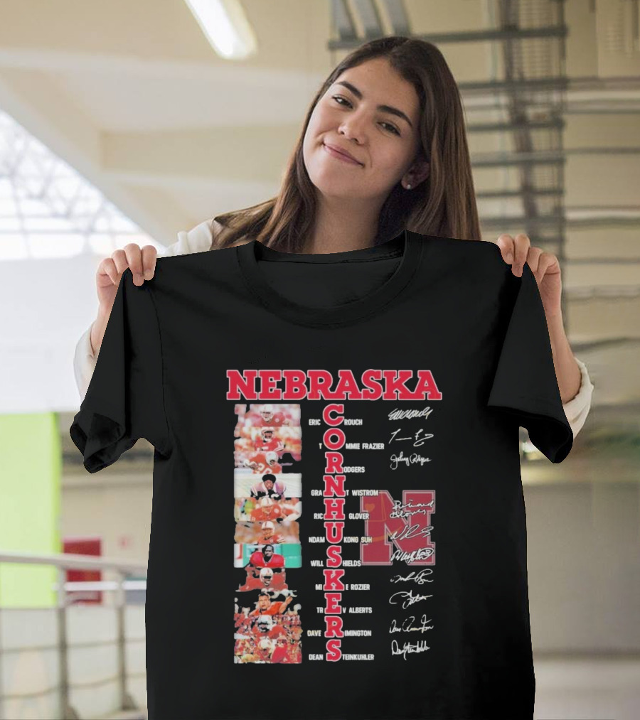 Nebraska Cornhuskers Football Legendary Player Signatures And Photos T-Shirt