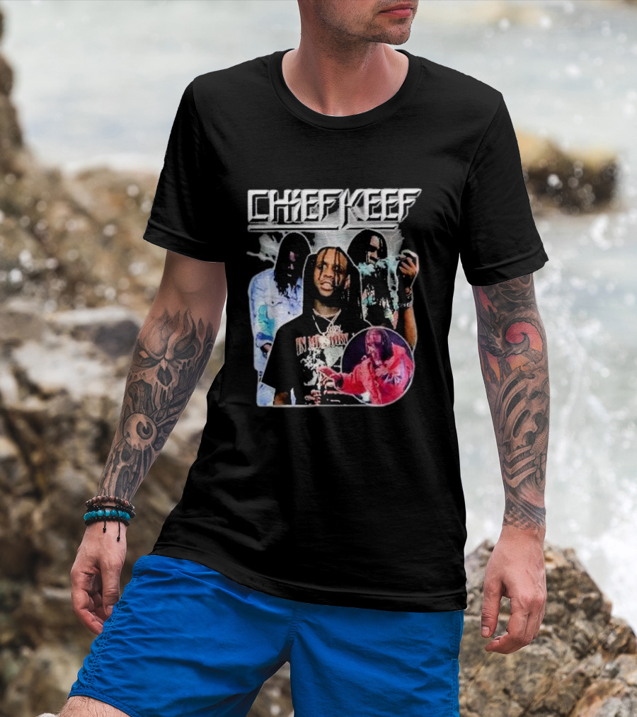 Chief Keef Collage Smoke And Red T-Shirt