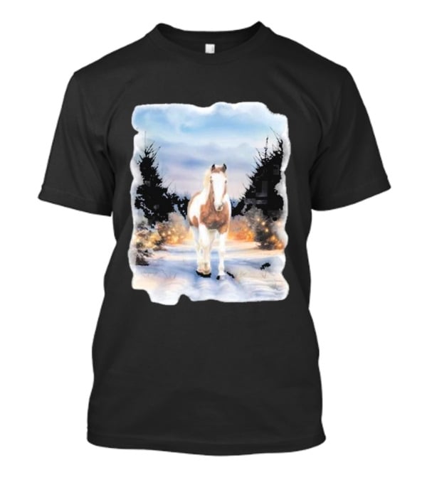 Katie Van Slyke Bo Ho Ho Horse In Winter Wonderland T-Shirt