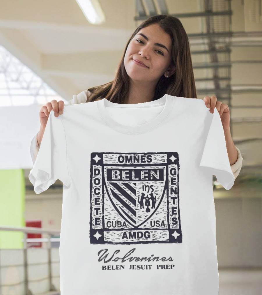 Omnes Docete Gentes Belen Wolverines Cuba USA AMDG T-Shirt