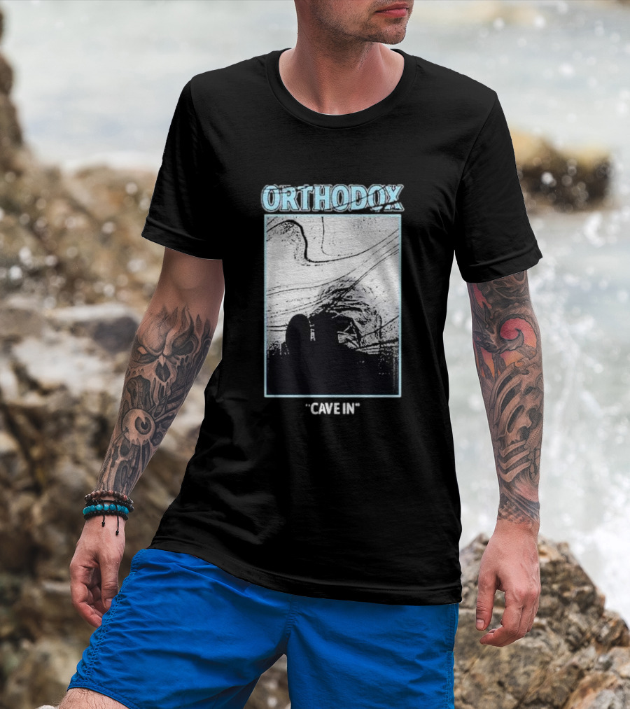 Orthodox Cave In Monochrome Abstract T-Shirt