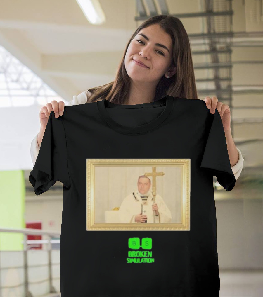 Pope Tripoli Portrait BS Broken Simulation T-Shirt