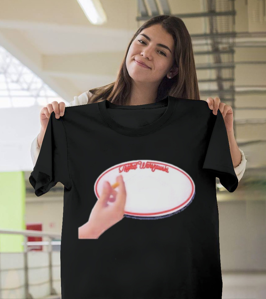 Trójkąt Warszawski White Plate with Hand and Cigarette T-Shirt