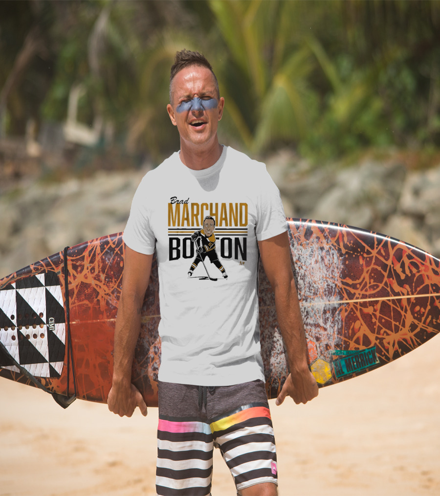 Brad Marchand Boston Center Ice Caricature T-Shirt
