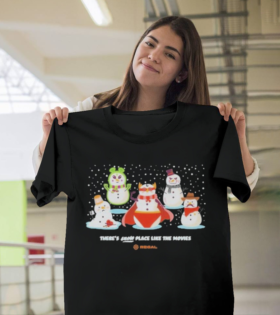 There's Snow Place Like The Movies Regal Cinemas Snowmen T-Shirt