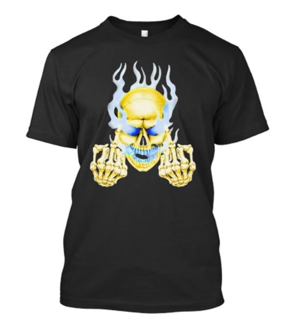 Skull Babbitt Revived Flaming Skeletal Embrace T-Shirt