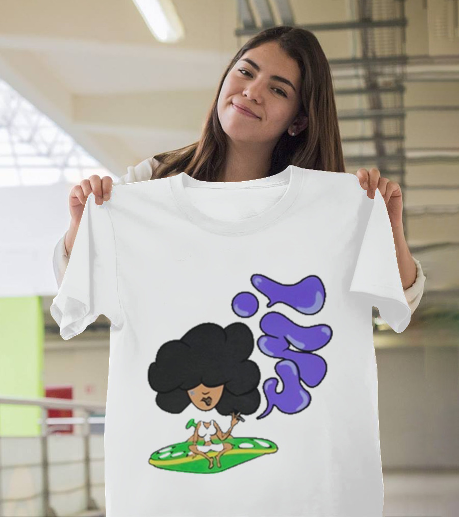 Whoisumi Umi Ufo Smoking Afro Character T-Shirt