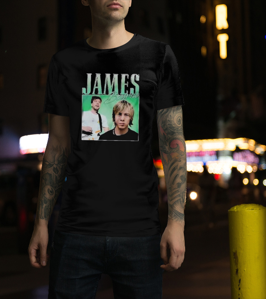 James Bourne Duo Musical Tribute Green Background T-Shirt