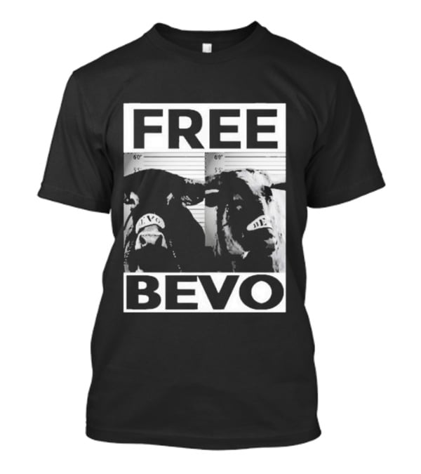 Free Bevo Mugshot Cow T-Shirt