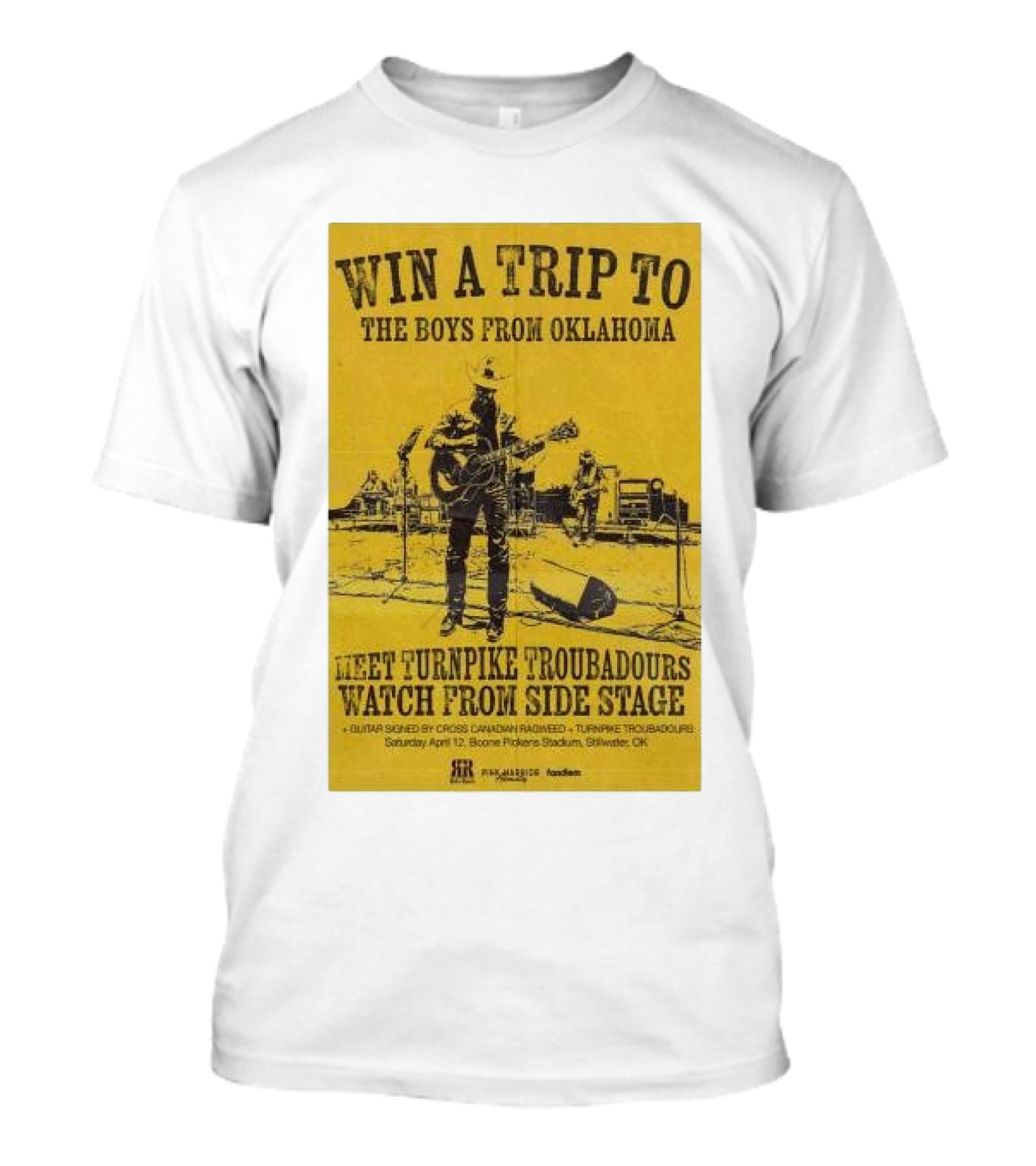 Win A Trip To The Boys From Oklahoma Meet Turnpike Troubadours Watch From Side Stage Boone Pickens Stadium April 12 T-Shirt