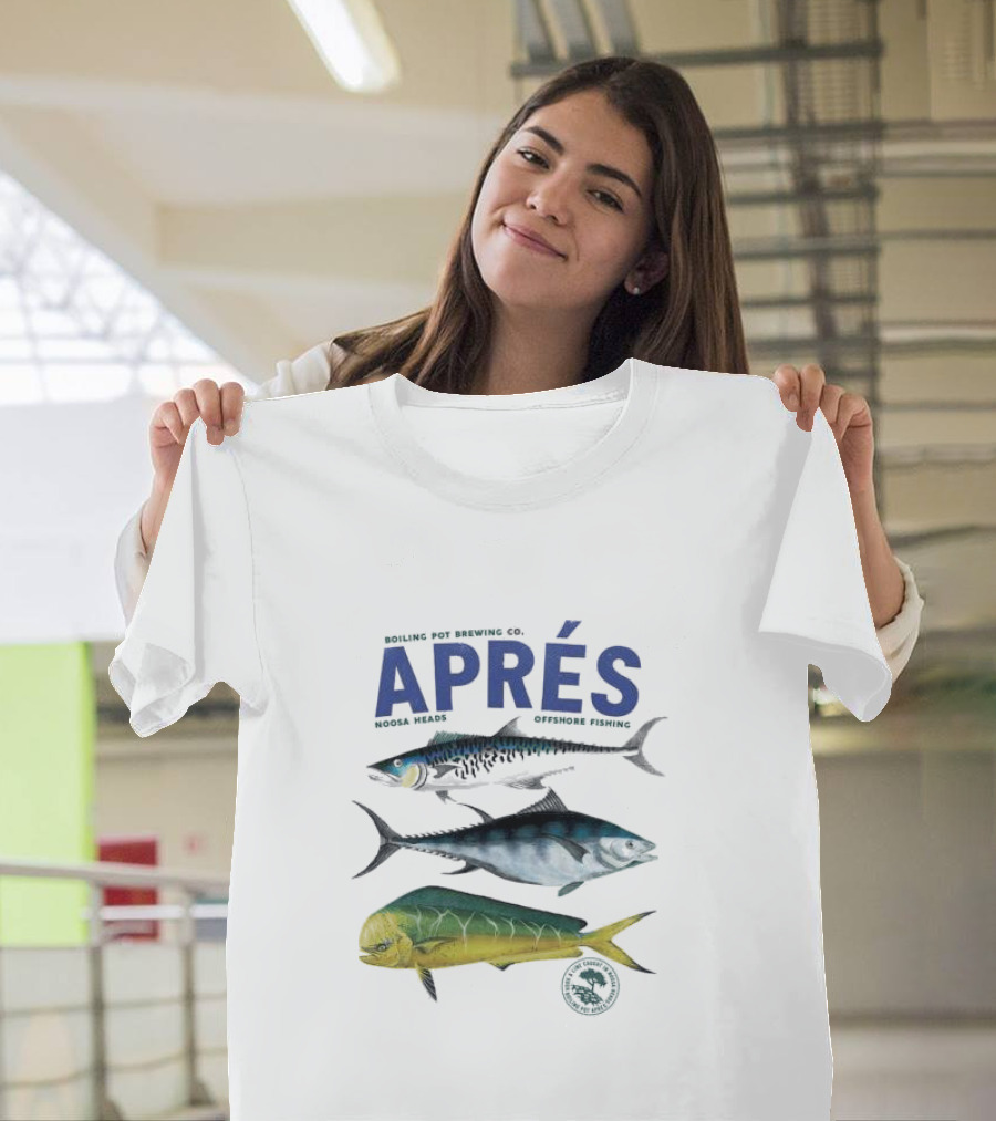Boiling Pot Brewing Co Après Noosa Heads Offshore Fishing Fish T-Shirt