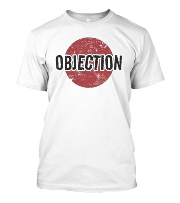 Objection Distressed Red Circle Manmarzee T-Shirt