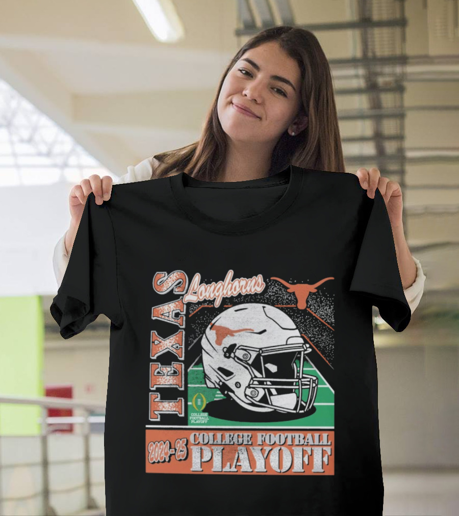 Texas Longhorns 2024-25 College Football Playoff Helmet T-Shirt