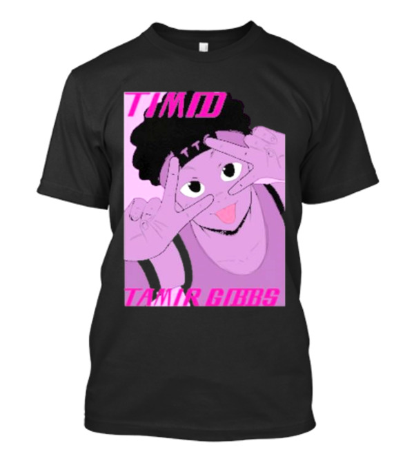 Timid Tamir Gibbs TTG V2 Purple Cartoon Character Pose T-Shirt