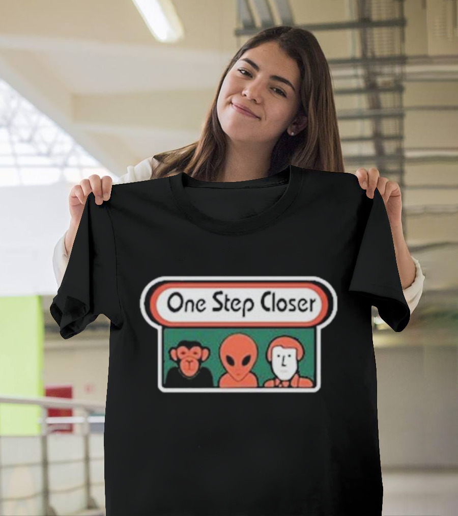 One Step Closer Alien Monkey Human Trio T-Shirt
