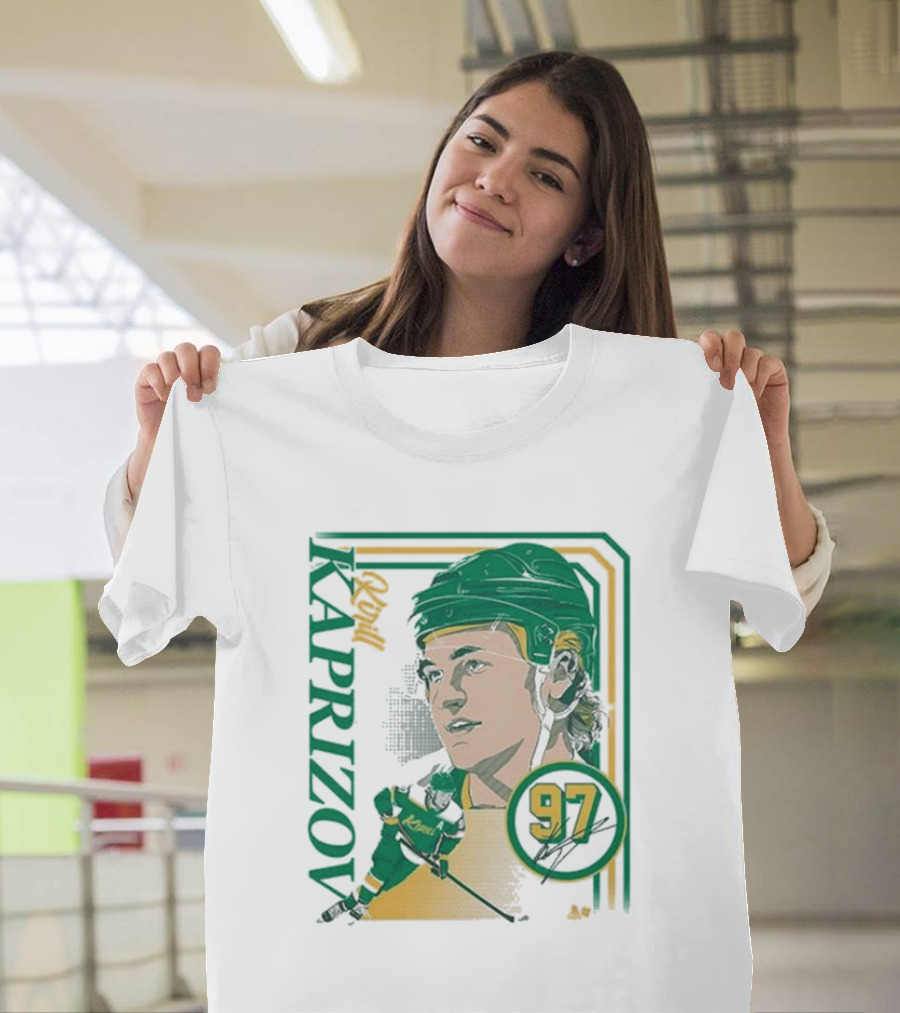 Kirill Kaprizov 97 Iconic Collage Frame T-Shirt