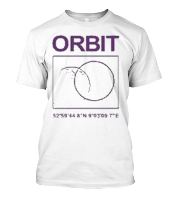 Orbitmusic Moon Orbit Coordinates 52°59'44.8N 9°03'09.7E T-Shirt