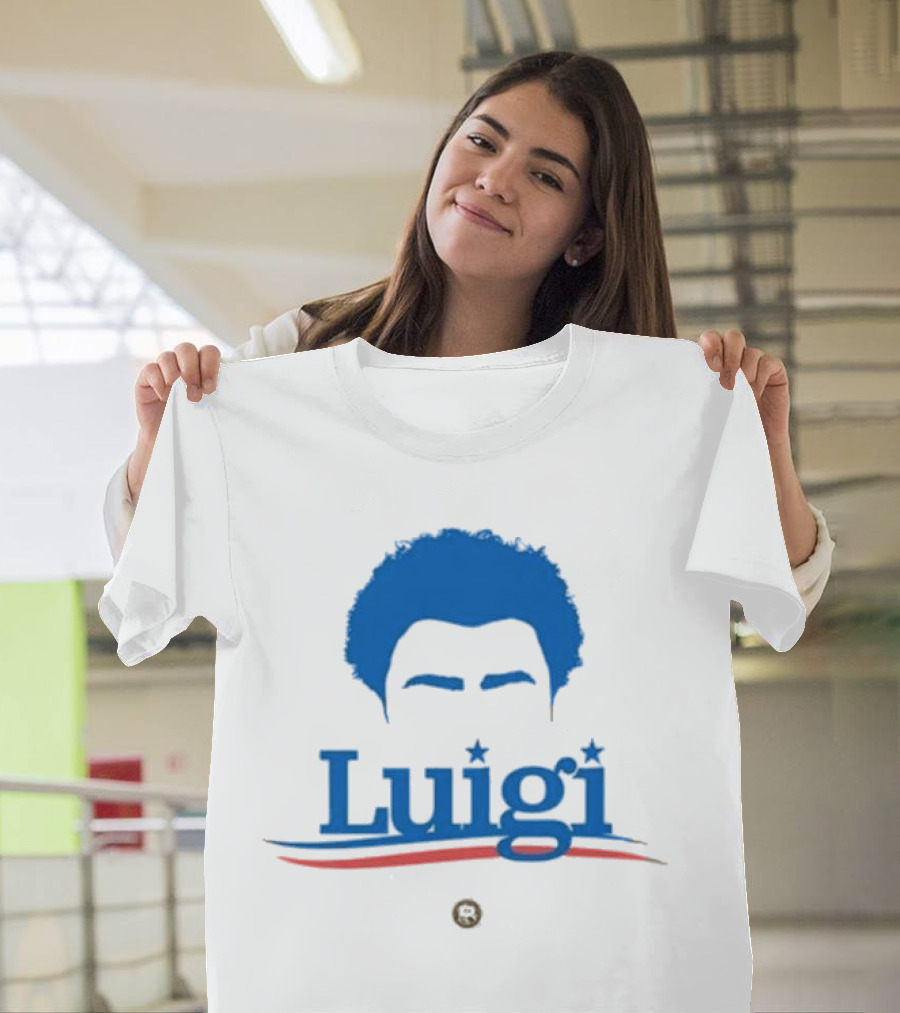 Luigi Meme Industrial Complex Blue Hair Mustache T-Shirt