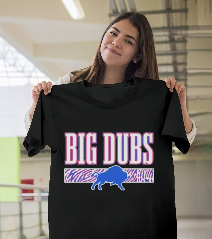 26 S Buffalo Big Dubs Blue Buffalo Zebra Print T-Shirt