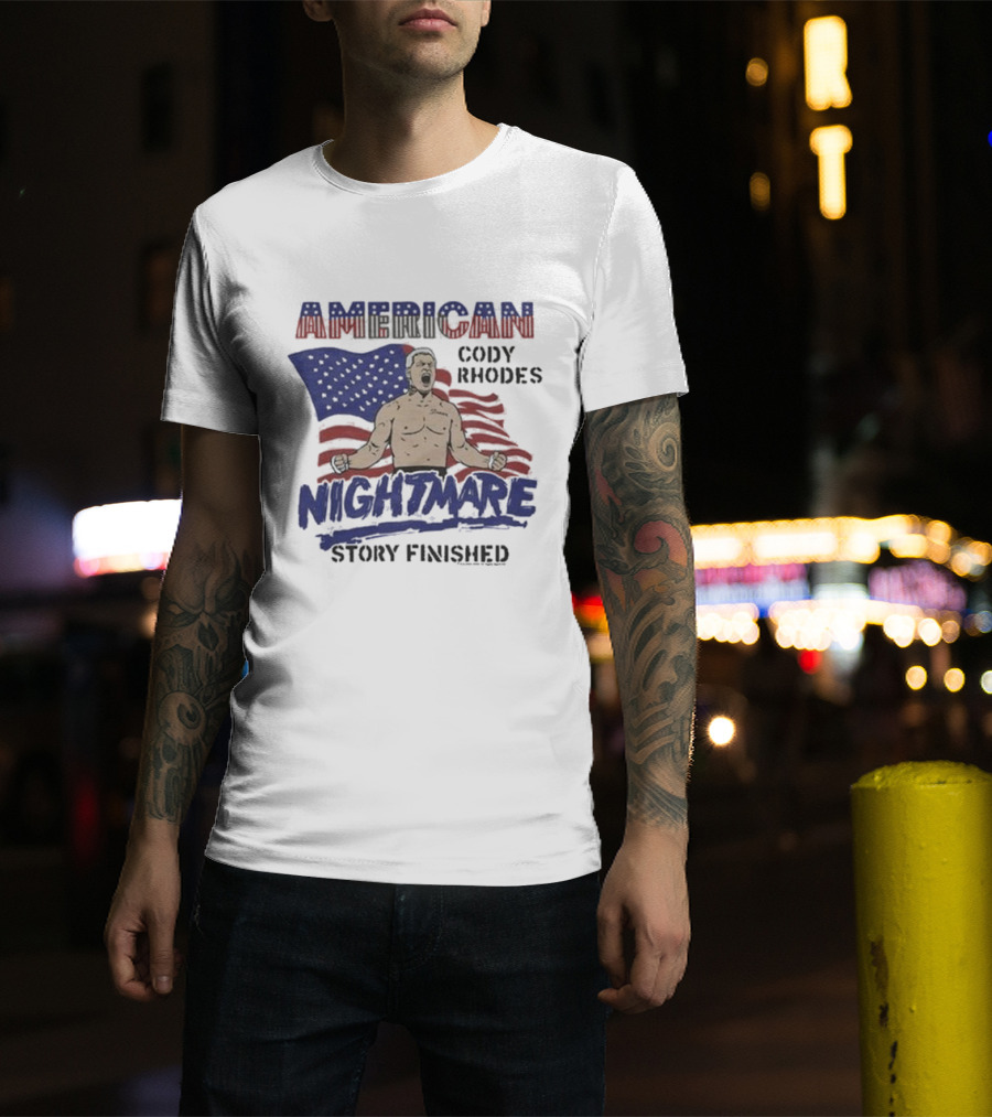 Cody Rhodes American Nightmare Story Finished USA Flag T-Shirt
