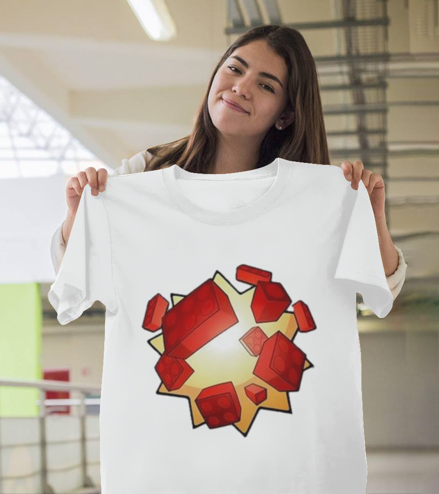 Unusual Worldwide Bloxxer Exploding Red Brick T-Shirt