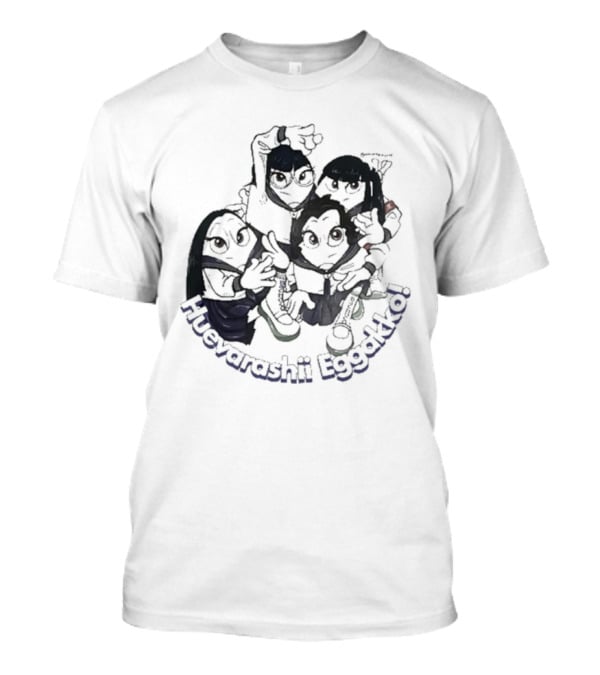 Huevarashii Eggakko Funny Cartoon Characters T-Shirt