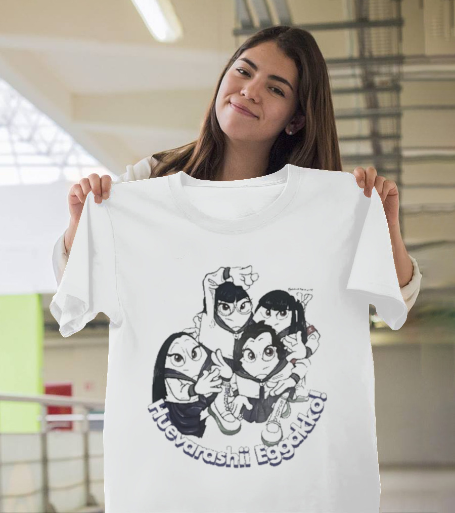 Huevarashii Eggakko Funny Cartoon Characters T-Shirt