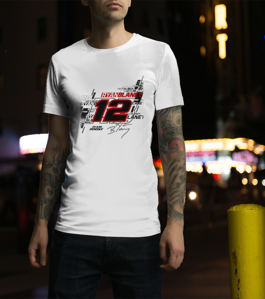 Ryan Blaney 12 Team Penske Signature Racing T-Shirt