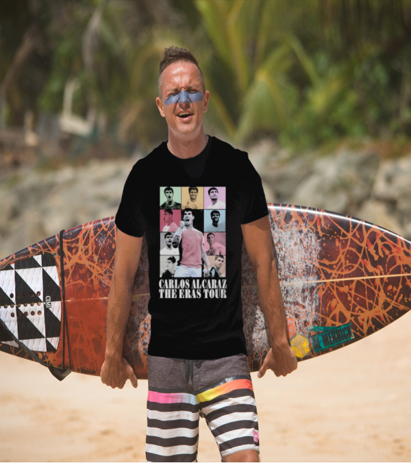 Carlos Alcaraz The Eras Tour Multicolor Champion Celebration Montage T-Shirt