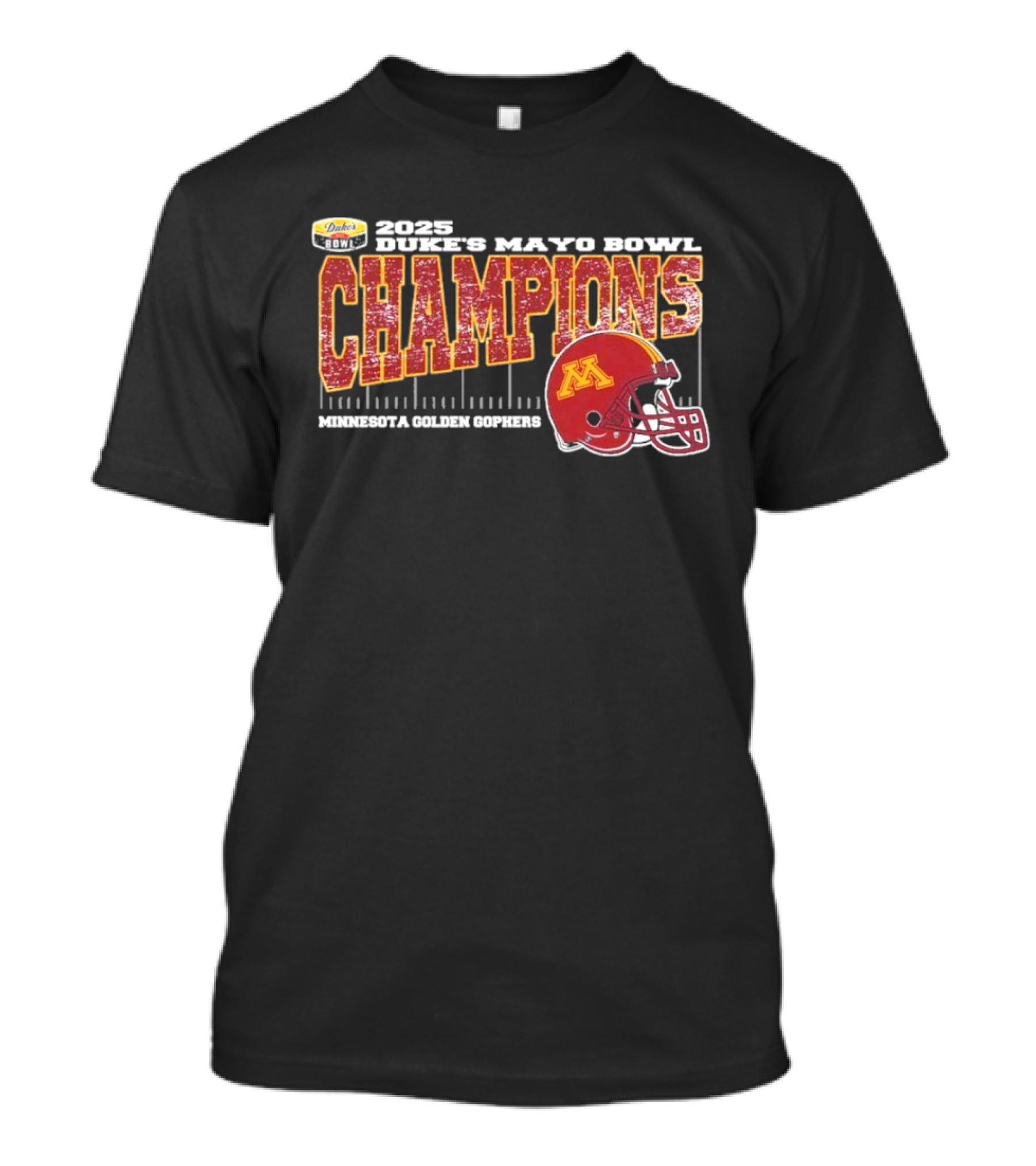 Minnesota Golden Gophers 2025 Duke’s Mayo Bowl Champions Vintage Style Helmet College Football Game T-Shirt