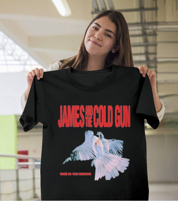 James And The Cold Gun Face In The Mirror Birds Image T-Shirt