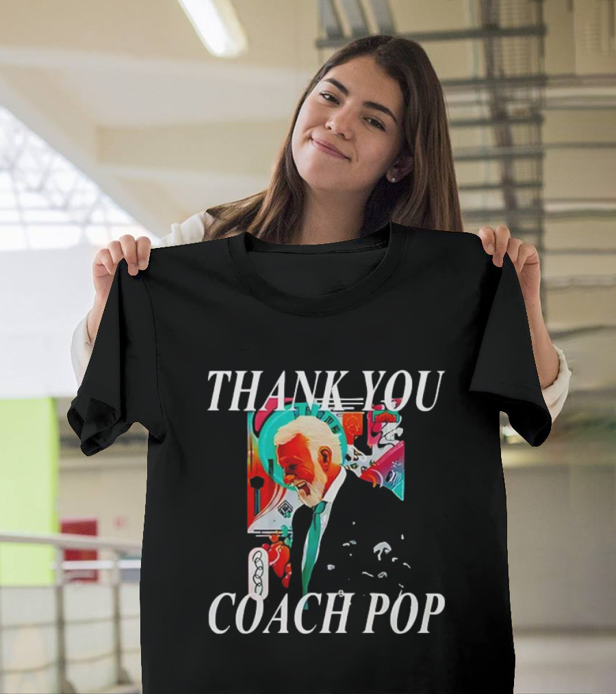 Thank You Coach Pop San Antonio Spurs Gregg Popovich Celebration T-Shirt