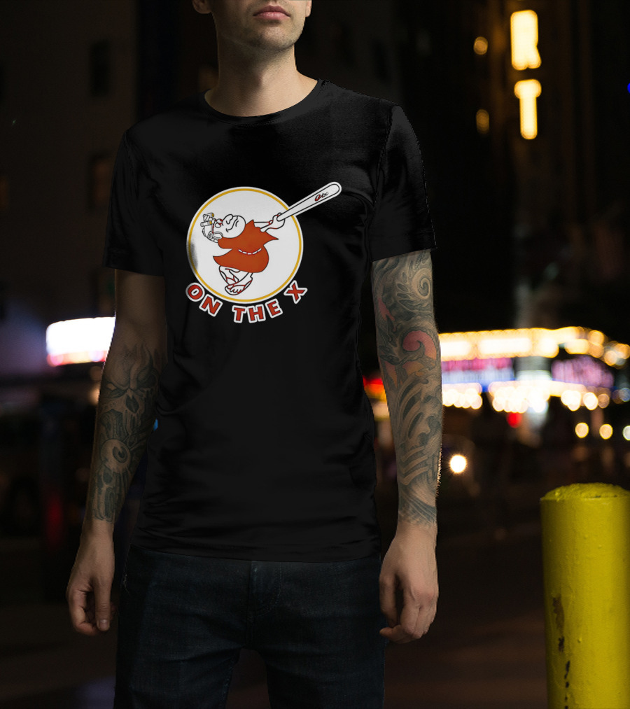 San Diego Padres Swinging Friar Mascot On The X T-Shirt