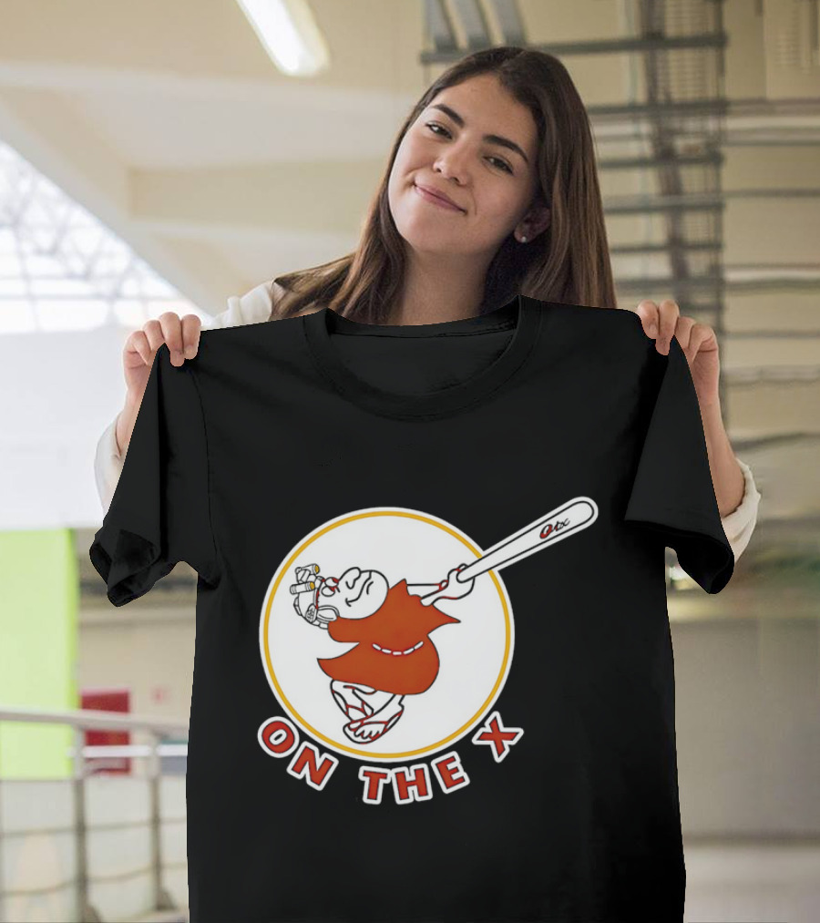 San Diego Padres Swinging Friar Mascot On The X T-Shirt