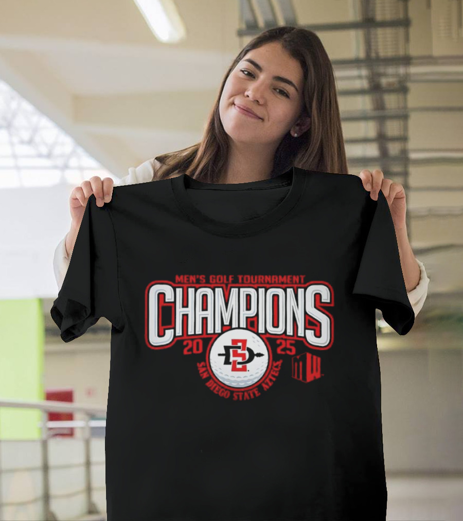 SDSU Champions 2025 San Diego State Golf Mountain West Tournament T-Shirt