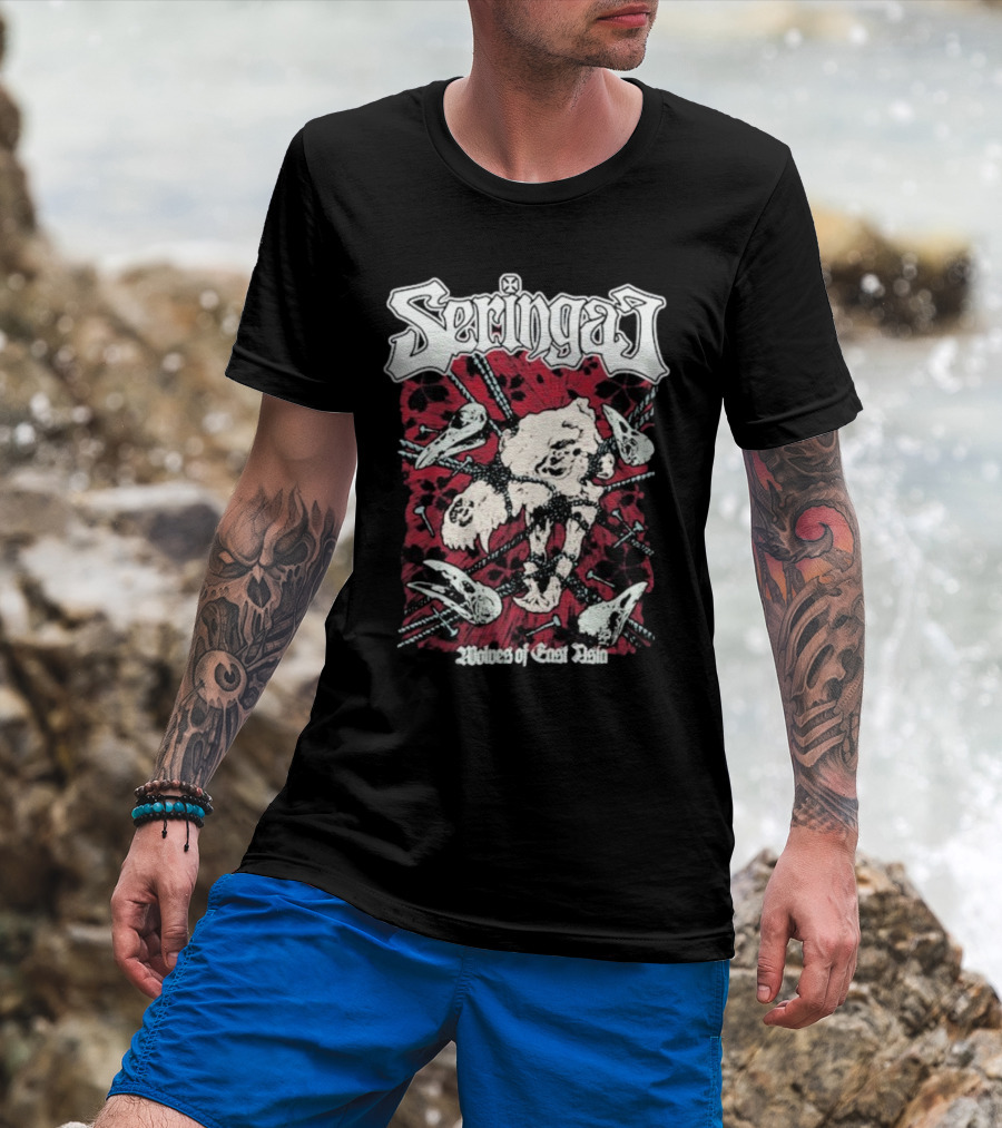 Seringai Wolves Of East Asia Tour 2025 Metal Band Skull And Bones Art T-Shirt